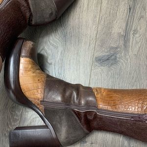 steve madden patchwork boots